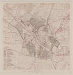 217393 Kaart van de gemeente Utrecht, op de ondergrond van een topografische kaart, met aanduiding van de nieuwe ...
